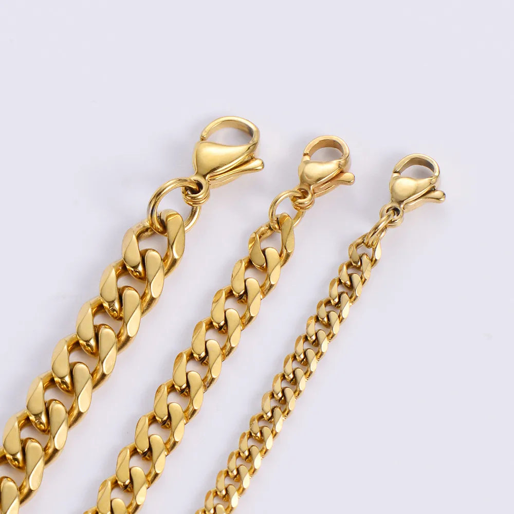 Elegant necklaces and pendants with gold chains for a chic, timeless appearance-Hip-Hop Geometric Stainless Steel Plating 18K Gold Plated Unisex Necklace