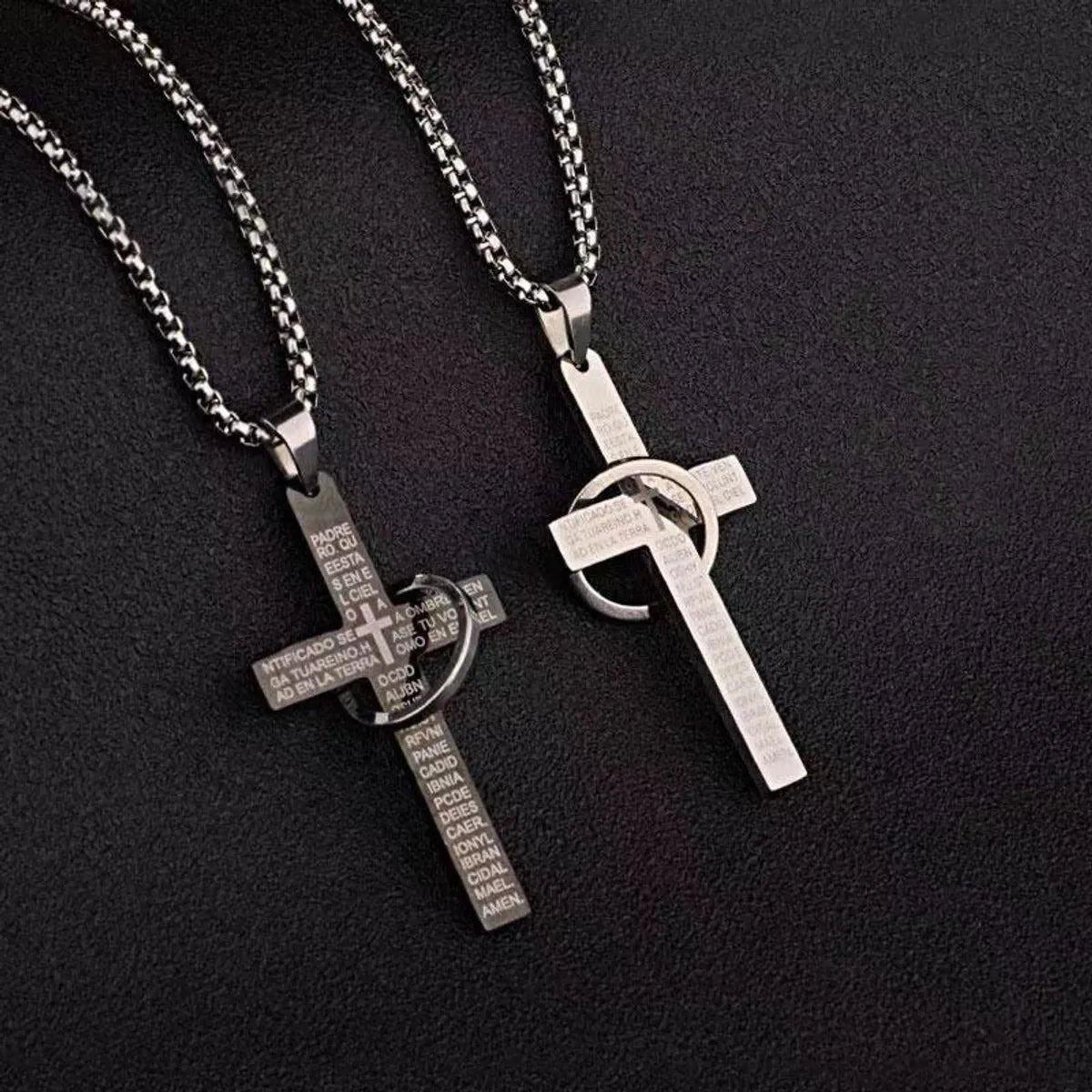 Best necklaces and pendants with zodiac signs for a celestial, astrology-inspired vibe-Punk Streetwear Cross Alloy Plating Unisex Charms Pendant Necklace