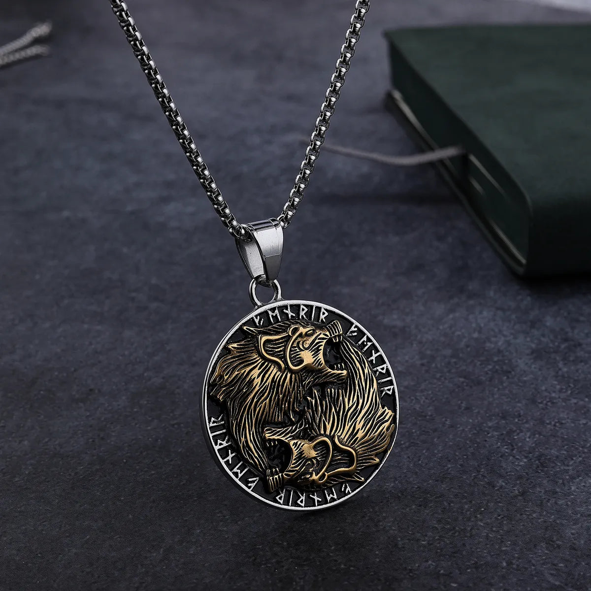 Necklaces and pendants with custom engravings for a personal, meaningful gift-Hip-Hop Punk Streetwear Animal 304 Stainless Steel Gold Plated Men'S Pendant Necklace