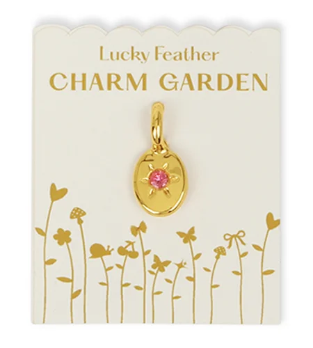 Beautiful necklaces and pendants with layered chains for a fashionable, chic look-Charm Garden - Birthstone - OCTOBER