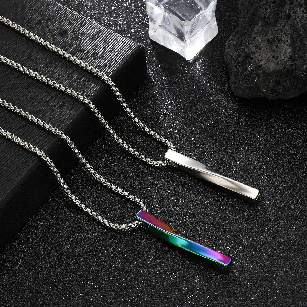 Stunning necklaces and pendants with chakra stones for healing and balance-Cool Style Geometric Stainless Steel Plating 14k Gold Plated Pendant Necklace