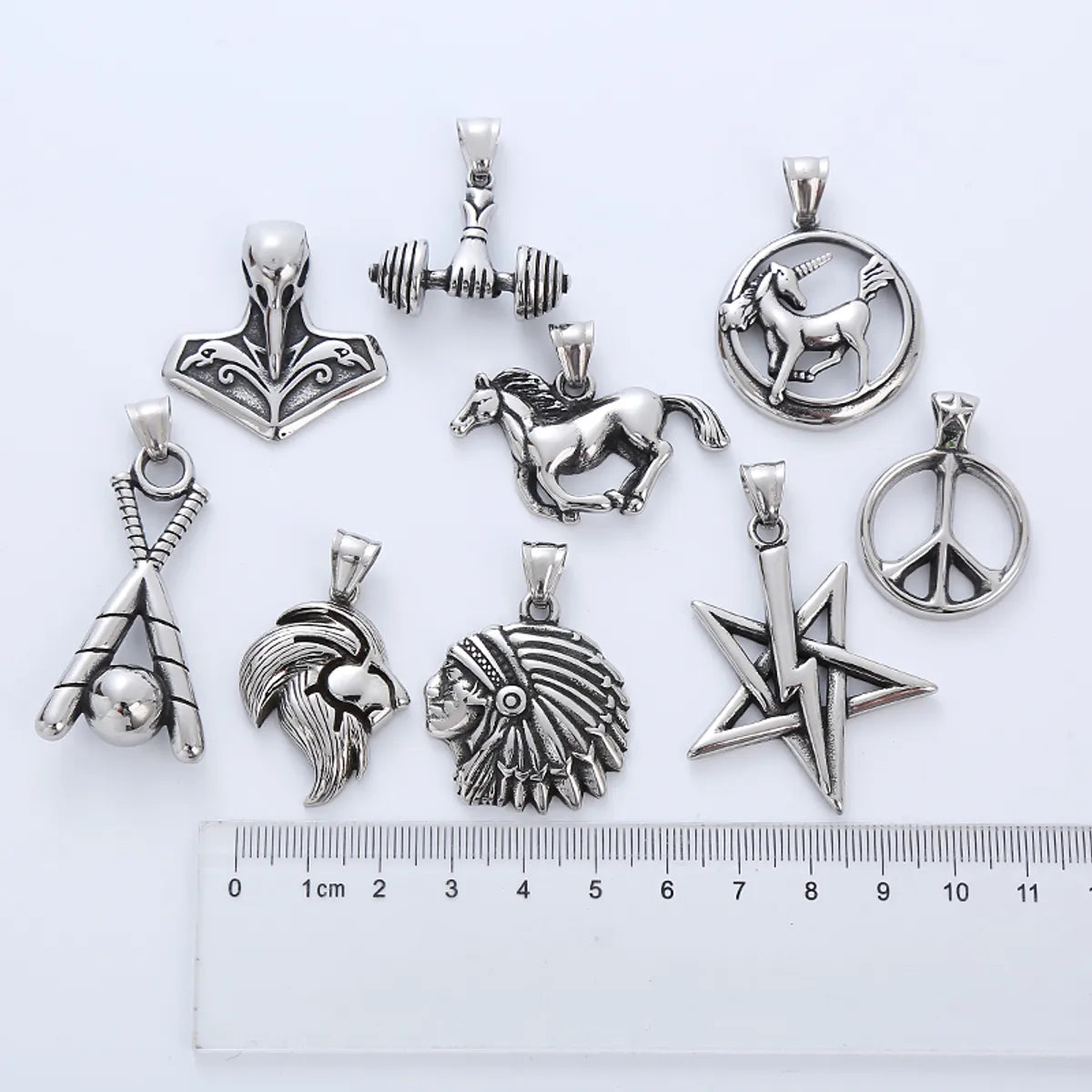 Simple necklaces and pendants with tiny charms for a delicate and casual vibe-Punk Streetwear Geometric Stainless Steel Men'S Necklace Pendant