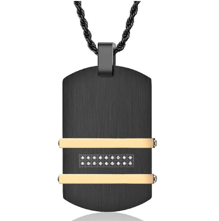 Single Pendant Black with Gold