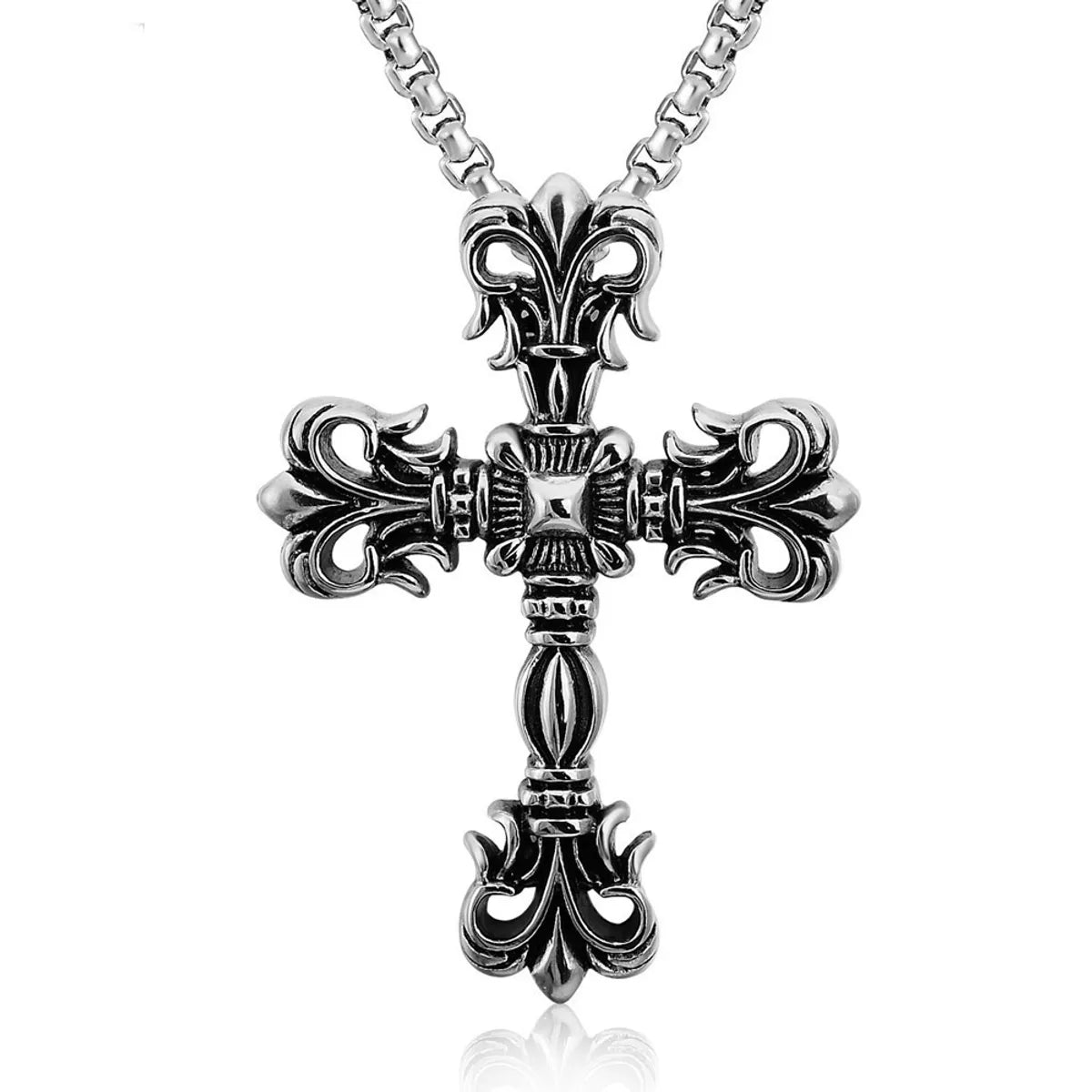 Big Cross Titanium Steel Necklace