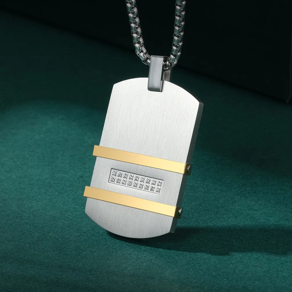 Necklaces and pendants with geometric pendants for a clean, contemporary design-Hip-Hop Retro Geometric 304 Stainless Steel Plating Men'S Pendant Necklace