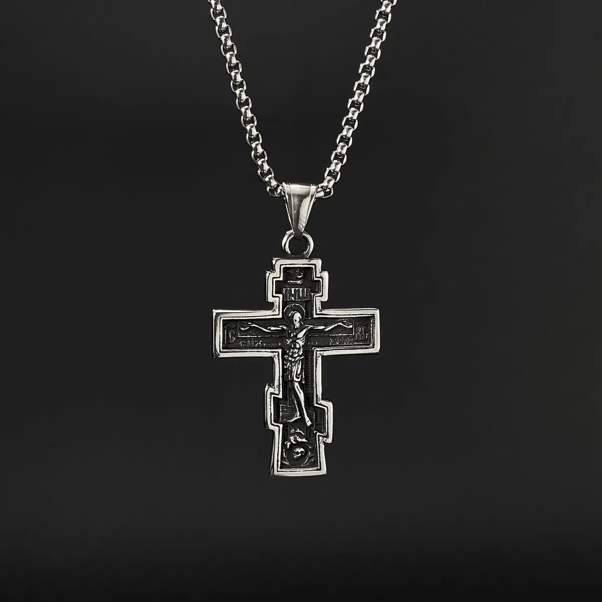 Best necklaces and pendants with vintage lockets for a nostalgic, sentimental look-Hip-Hop Vintage Style Cross 304 Stainless Steel Men'S Pendant Necklace Necklace Pendant