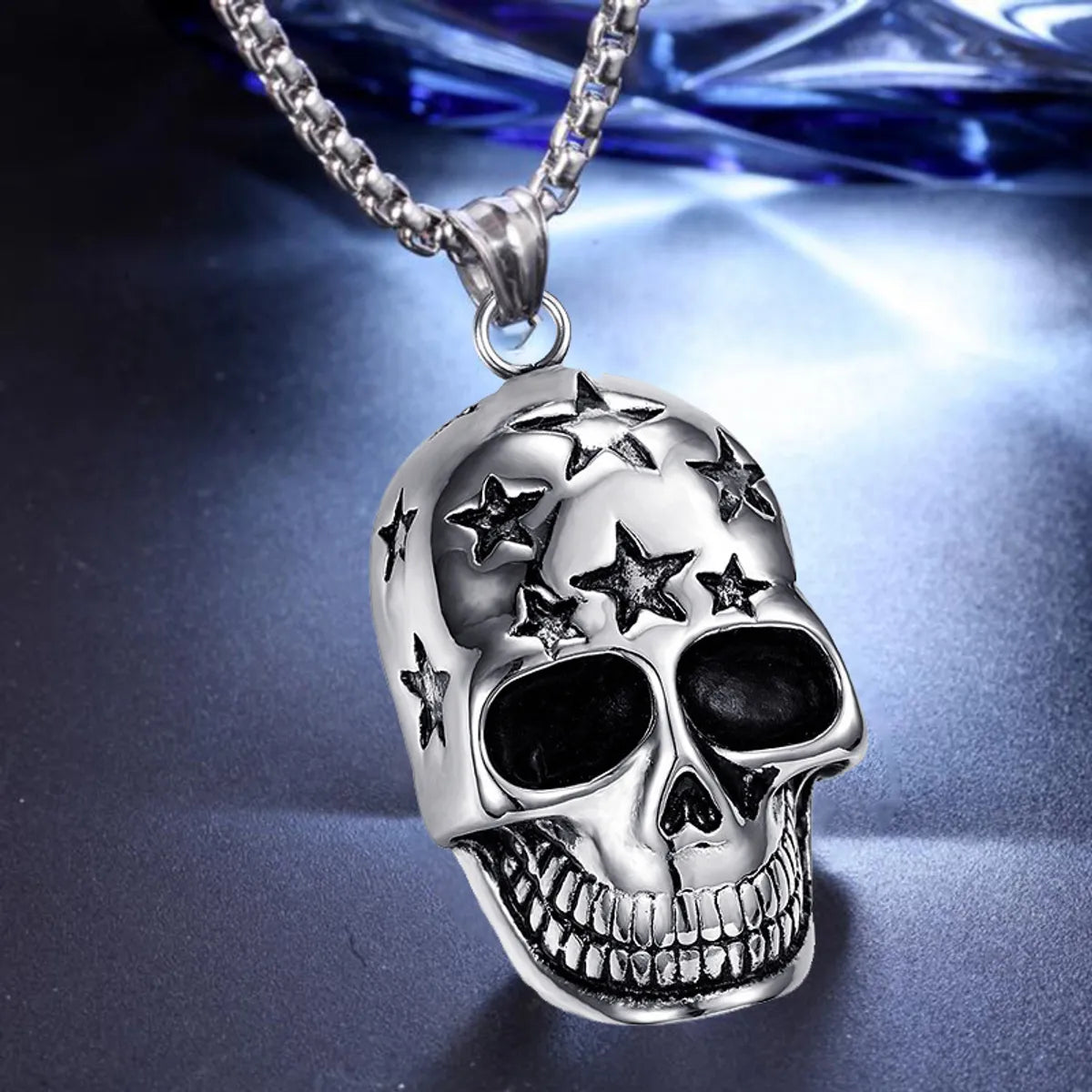 Best necklaces and pendants with matching earrings for a coordinated, elegant look-Hip-Hop Cross Angel Skull Alloy Titanium Steel Stoving Varnish Men'S Necklace 1 Piece