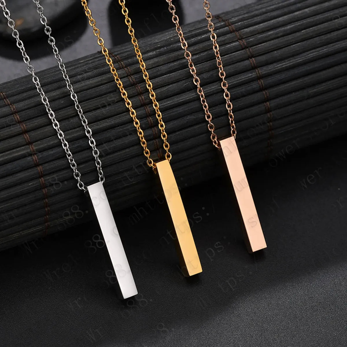 Best necklaces and pendants with heart-shaped lockets for a sentimental keepsake-Fashion Rectangle Stainless Steel Plating Pendant Necklace 1 Piece