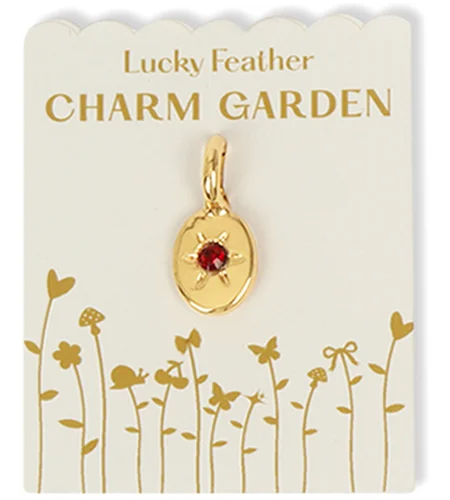 Stunning necklaces and pendants with ruby gemstones for a luxurious red hue-Charm Garden - Birthstone - JANUARY