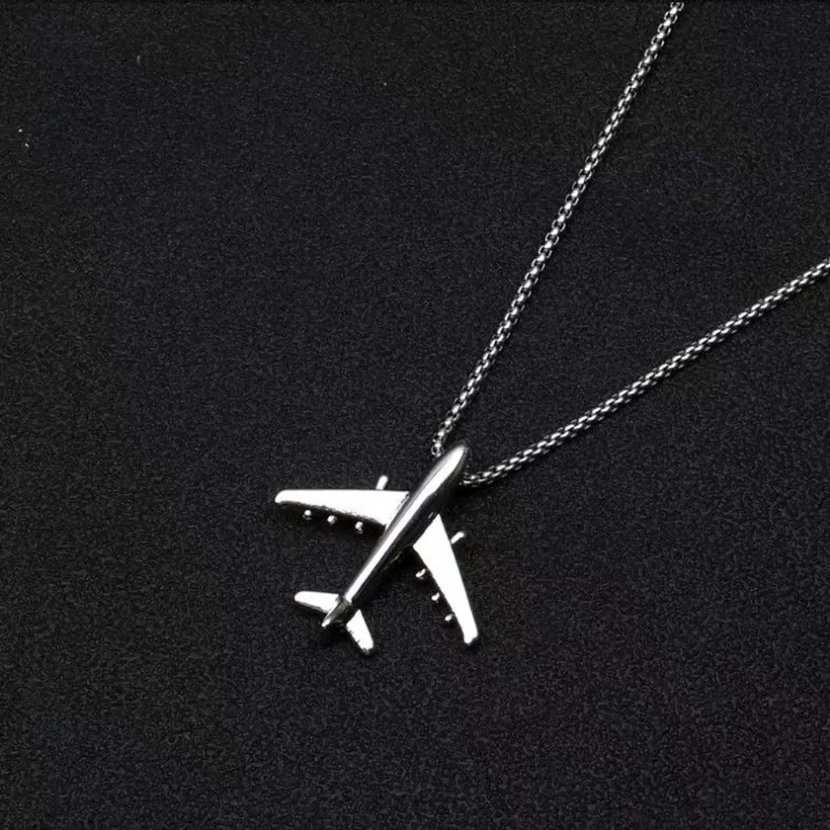 Aircraft 60cm Titanium Steel Necklace