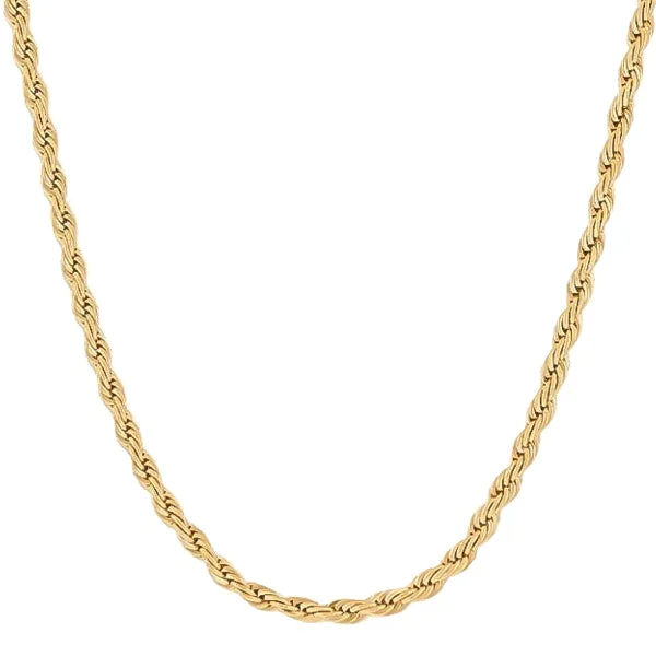 Elegant necklaces and pendants with onyx stones for a sleek, polished look-Classy Men 7mm Gold Rope Chain Necklace