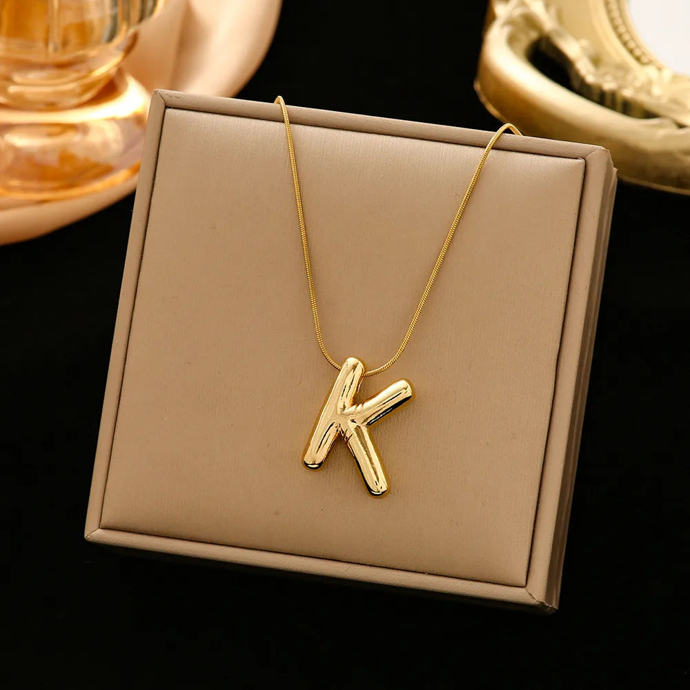 Snake Bones Chain Letter K-Gold