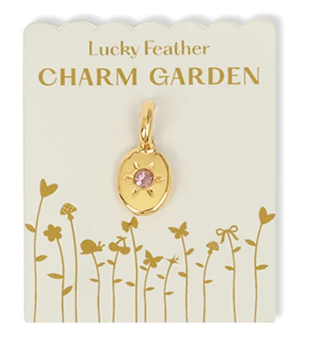 Best necklaces and pendants with vintage lockets for a nostalgic, sentimental look-Charm Garden - Birthstone - JUNE