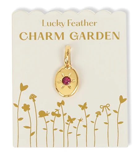 Best necklaces and pendants with butterfly pendants for a delicate, light style-Charm Garden - Birthstone - FEBRUARY