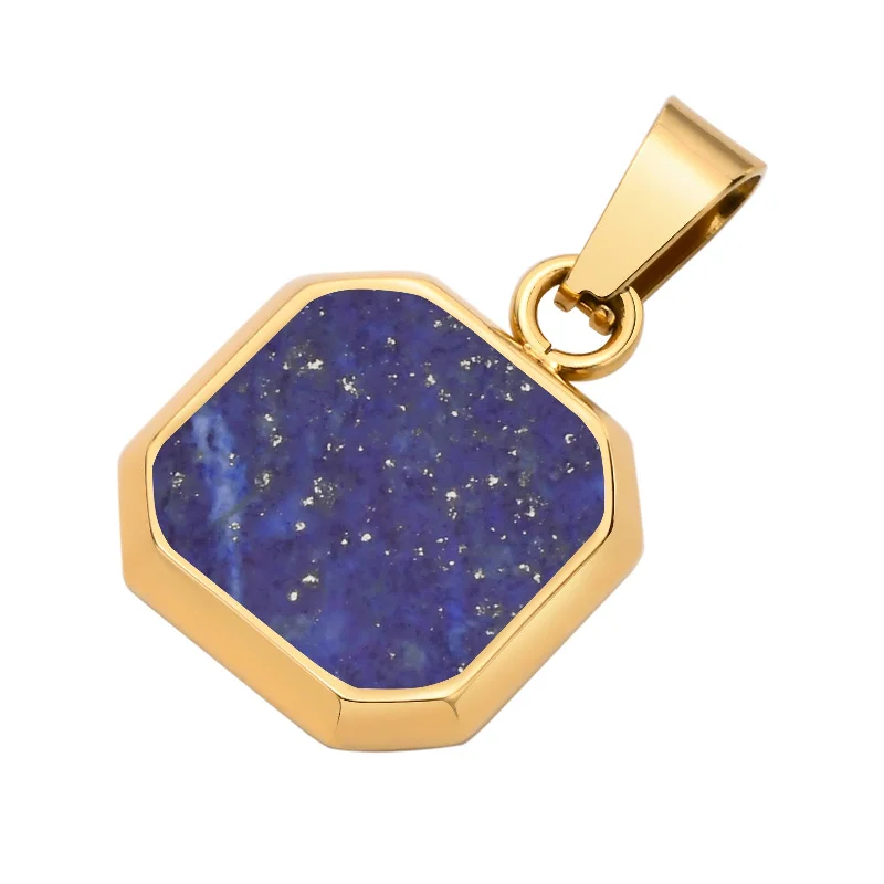 Lapis Lazuli Gold Pendant without Necklace