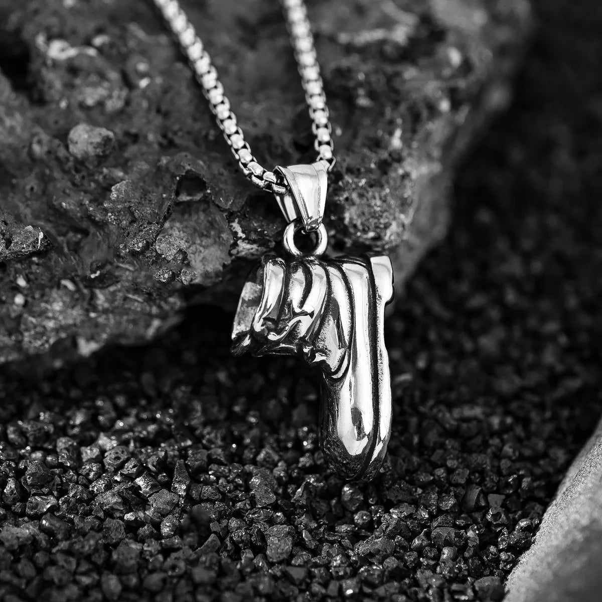 Necklaces and pendants with leaf-shaped designs for an earthy, organic feel-IG Style Vintage Style Punk Shoe Titanium Steel Men'S Pendant Necklace