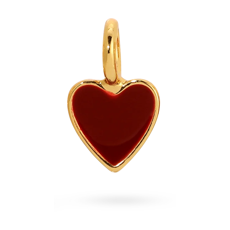 Best necklaces and pendants with matching rings for a coordinated jewelry set-Charm Garden - Heart Charm - Gold