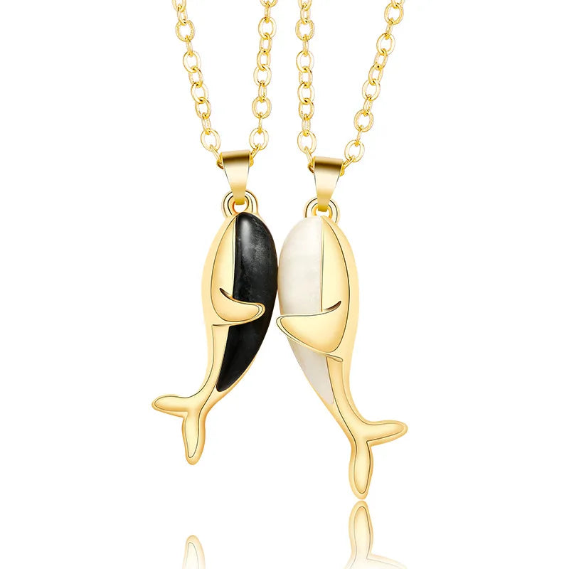 Beautiful necklaces and pendants with geometric shapes for a modern, artistic design-Elegant Streetwear Whale Alloy Plating Valentine'S Day Women'S Pendant Necklace