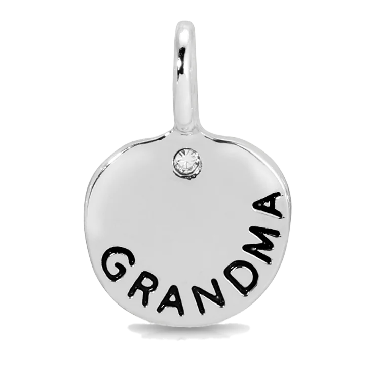 Best necklaces and pendants with zodiac signs for a celestial, astrology-inspired vibe-Charm Garden - Silver - Grandma