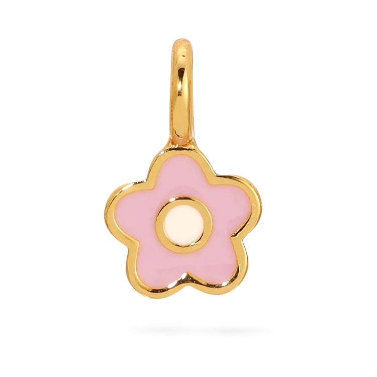 Necklaces and pendants with love knot designs for a romantic, meaningful symbol-Charm Garden - Flower Charm - Gold