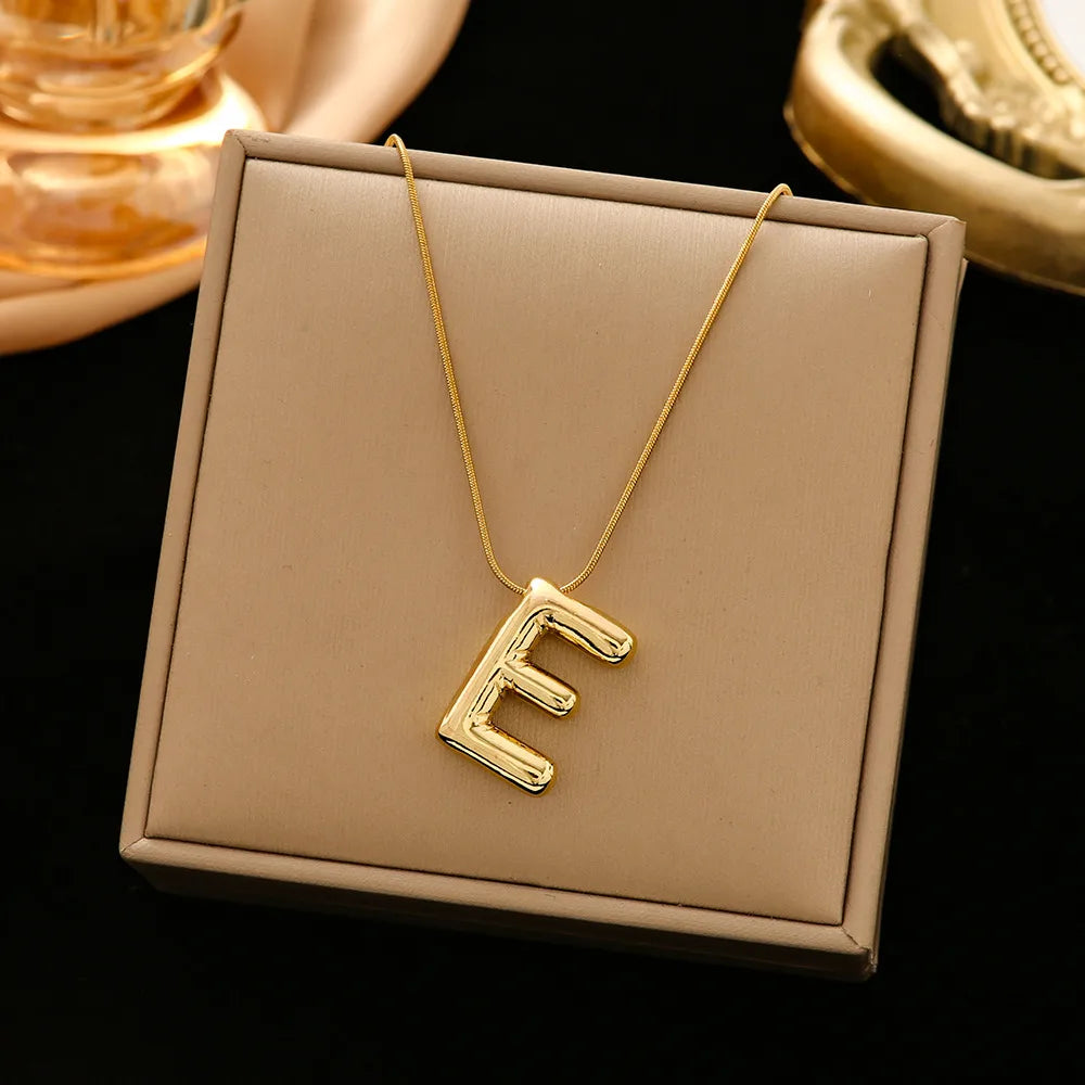 Snake Bones Chain Letter E-Gold