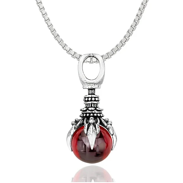 Necklaces and pendants with leaf-shaped designs for an earthy, organic feel-Classy Men Red Oracle Pendant Necklace