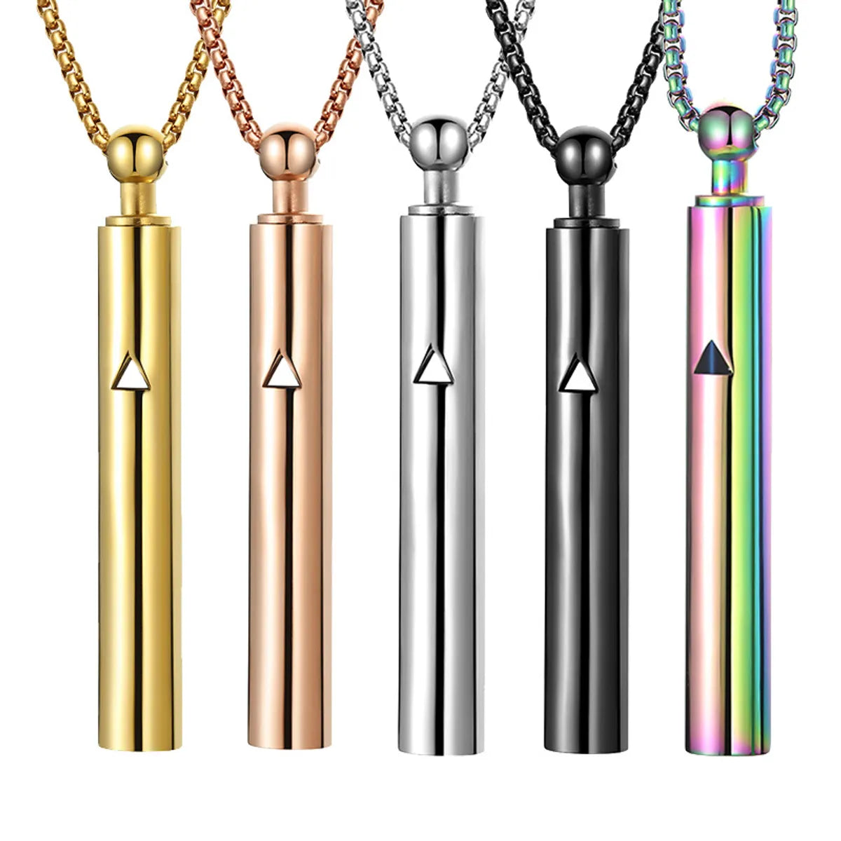 Stunning necklaces and pendants with aquamarine stones for a serene effect-Basic Modern Style Classic Style Whistle Titanium Steel Polishing Unisex Pendant Necklace