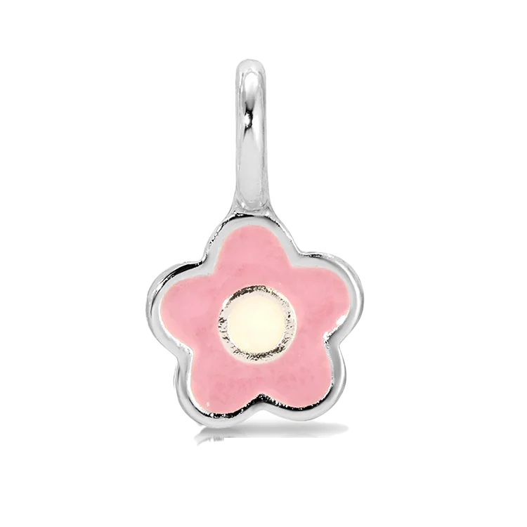 Best necklaces and pendants with cubic zirconia for a budget-friendly dazzling effect-Charm Garden - Silver - Flower Charm