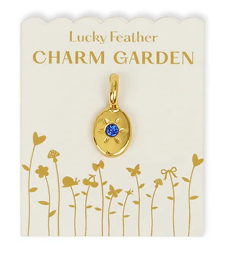 Necklaces and pendants with crescent moon designs for a celestial and mystical feel-Charm Garden - Birthstone - SEPTEMBER