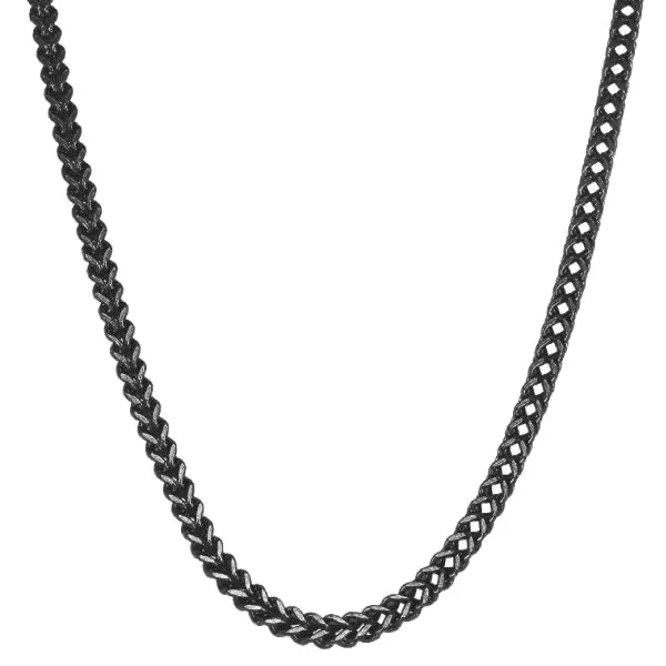 Best necklaces and pendants with minimalist pendants for a sleek, understated look-Classy Men 6mm Black Franco Chain Necklace