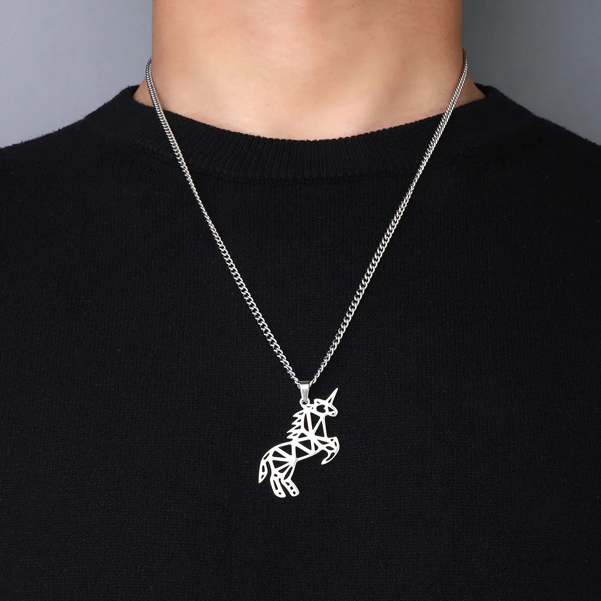 Best necklaces and pendants with sterling silver for an affordable yet stylish choice-Hip-Hop  201 Stainless Steel Hollow Out Unisex Pendant Necklace