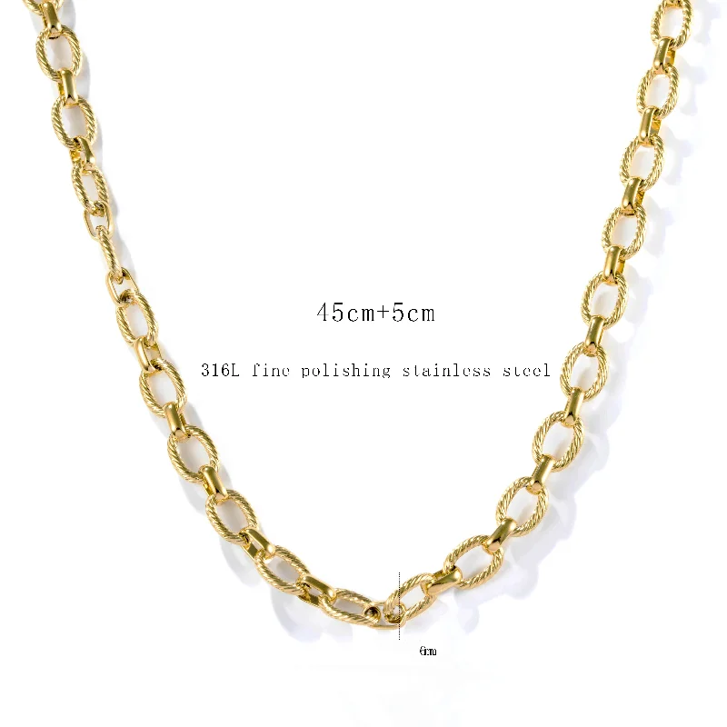 Flat O-Chain Gold