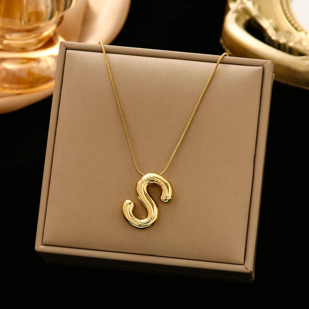 Snake Bones Chain Letter S-Gold