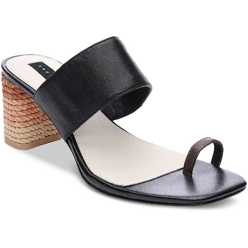 Summer sandals for women with breathable design and comfortable fit-Sanctuary Womens Bold Leather Square Toe Heels