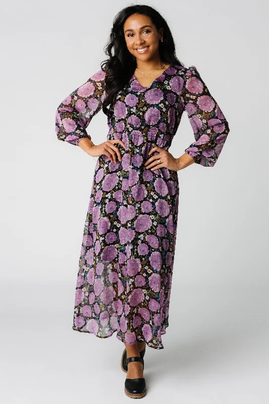 Plus size dresses featuring wrap styles are versatile -Sandals for walking long distances -Plus size long sleeve dresses -Brass & Roe Beau Smocked-Waist Dress