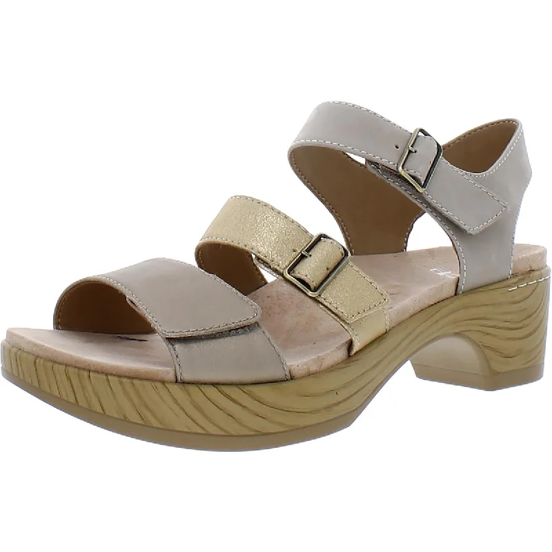 Beach sandals for women with slip-on design and vibrant color options-Dansko Womens Malena Leather Ankle Heels