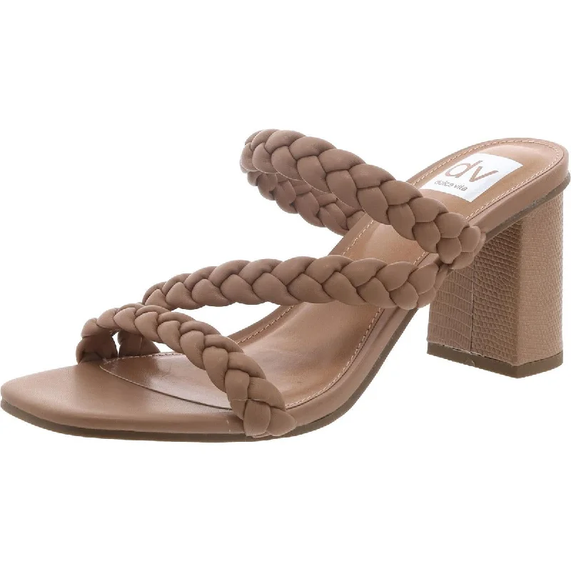 Elegant sandals for women with decorative buckle and strappy design for chic look-DV By Dolce Vita Womens HALLEIGH Braided Lizard Heels