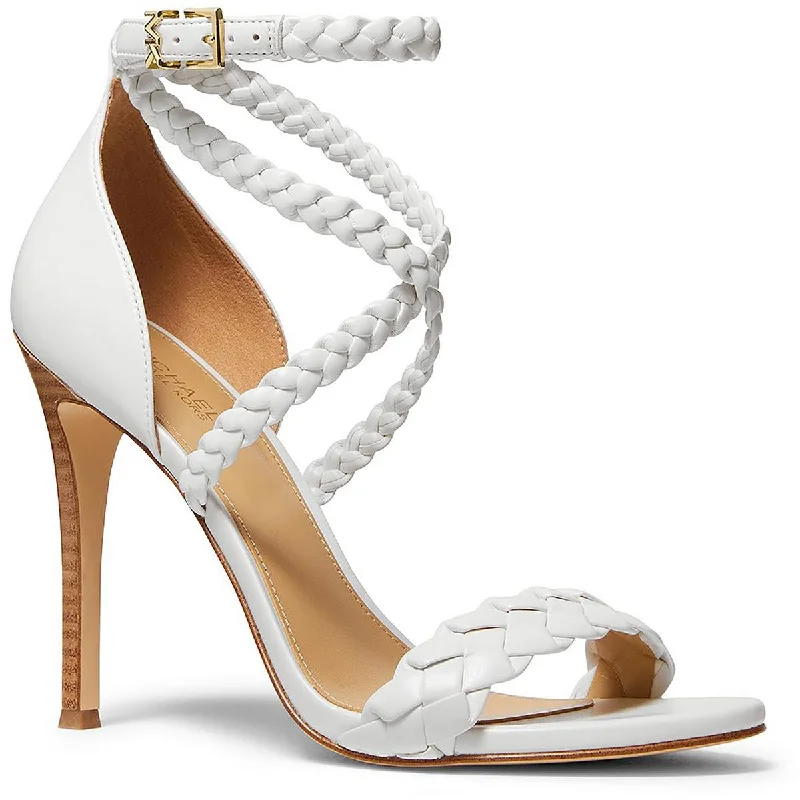 Comfortable sandals for men with breathable straps and durable slip-resistant soles-MICHAEL Michael Kors Womens Astrid Metallic Braided Heels