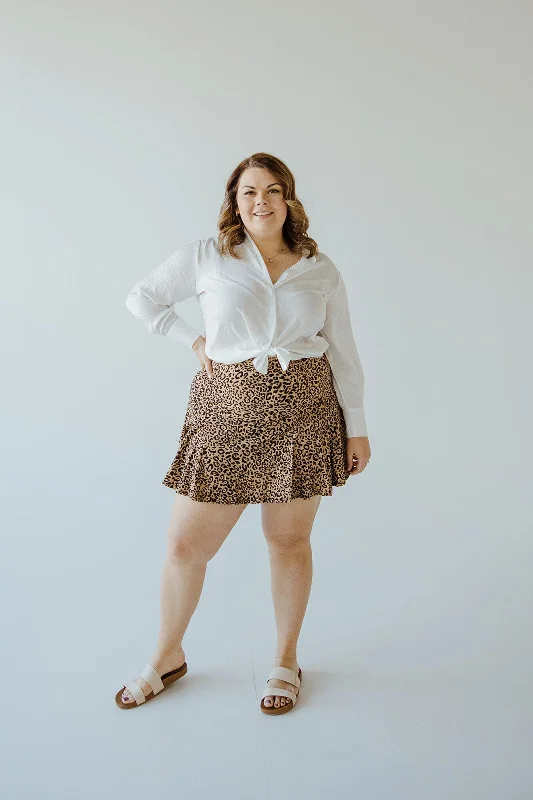 Plus size dresses in soft fabrics feel cozy -Summer sandals with heels -Plus size formal dresses -ANIMAL PRINT SKORT IN AUTUMN BRONZE