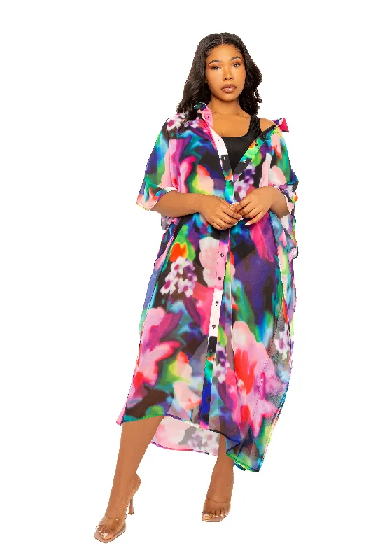 Plus size dresses featuring polka dots feel playful -Sandals with Velcro straps -Plus size dresses for spring -Print Shirtdress Coverup