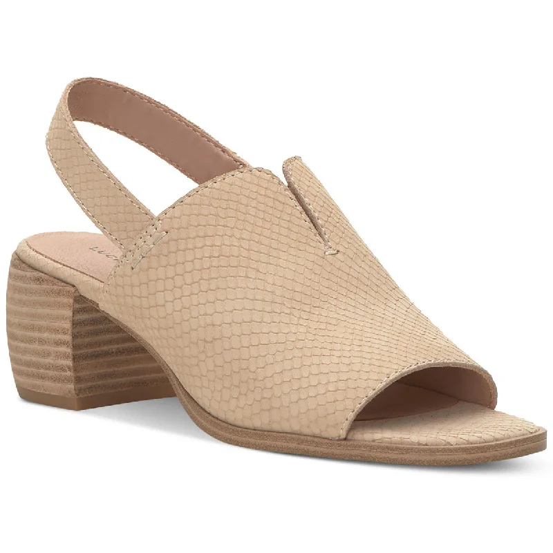 Trendy sandals for women with gladiator-inspired design and flat soles for chic wear-Lucky Brand Womens Jaila Leather Heels