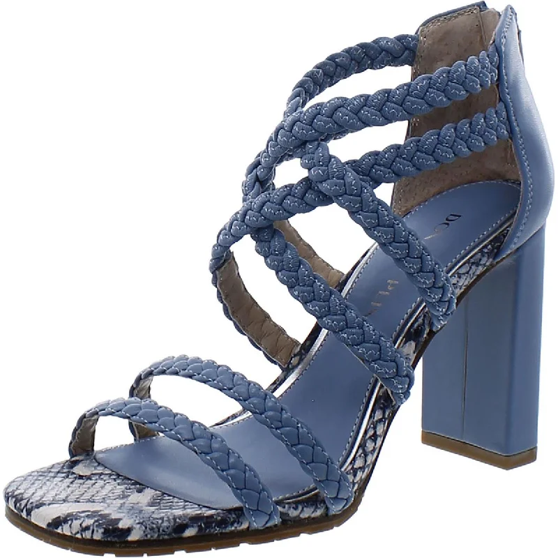 Trendy sandals for women with buckle closure and vibrant color options-Donald J. Pliner Womens SESKA Faux Leather Zipper Heels