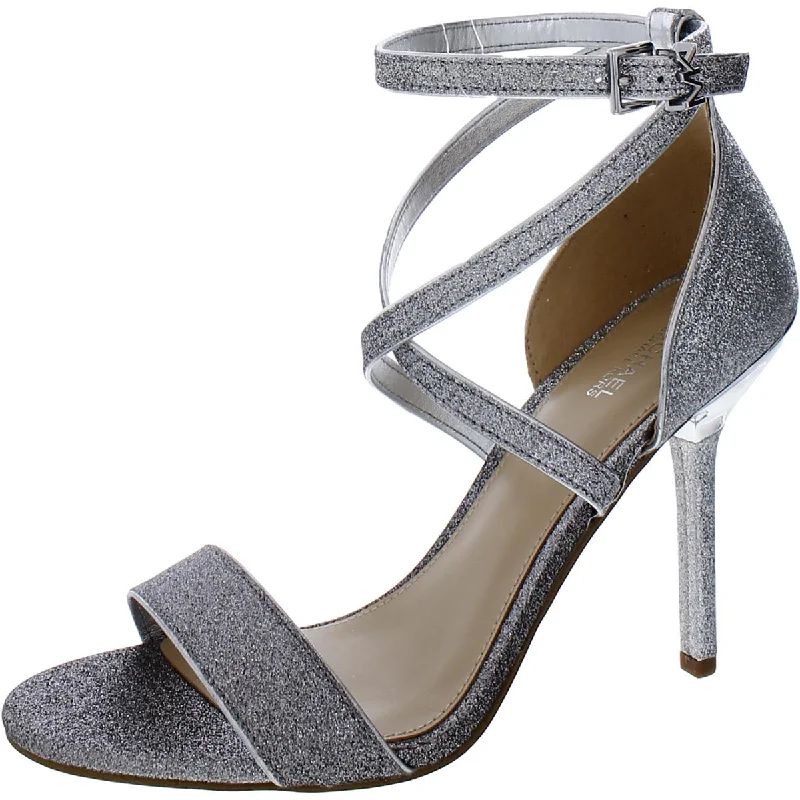 Beach sandals for men with breathable design and adjustable straps for comfort-MICHAEL Michael Kors Womens Astrid Glitter  Heels