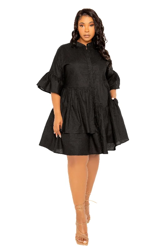 Plus size dresses in soft fabrics feel cozy -Summer sandals with heels -Plus size formal dresses -Linen Flutter Mini Dress