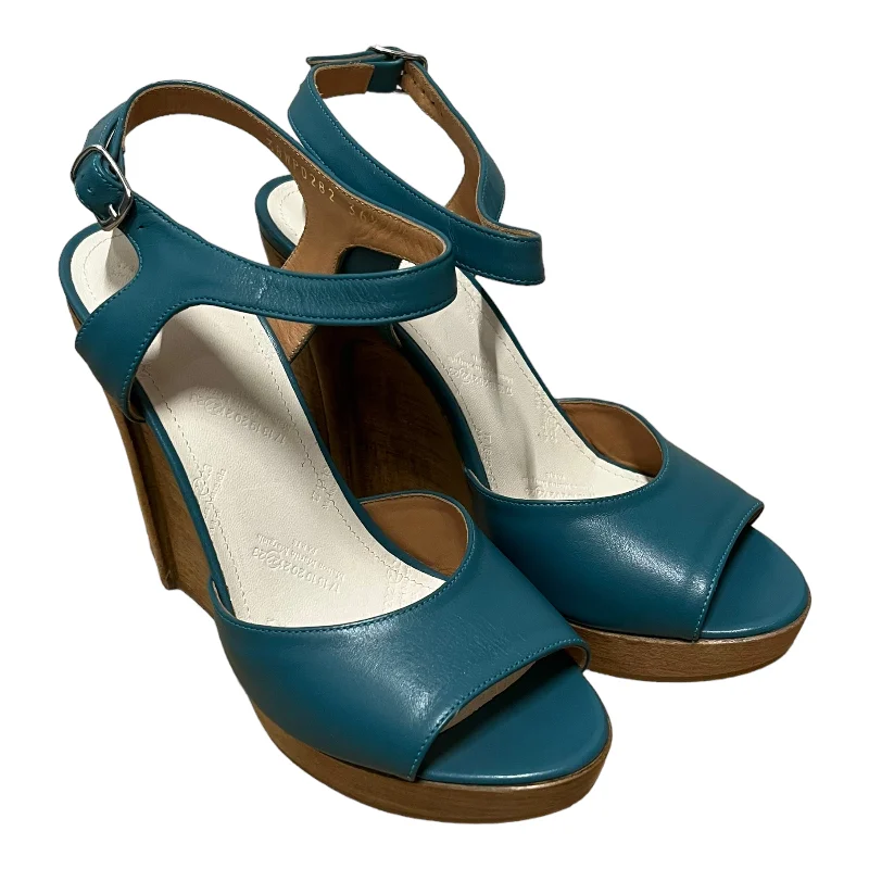 Comfortable sandals for women with memory foam footbed for all-day wear-Maison Margiela/Heels/EU 36.5/BLU/wedge heels