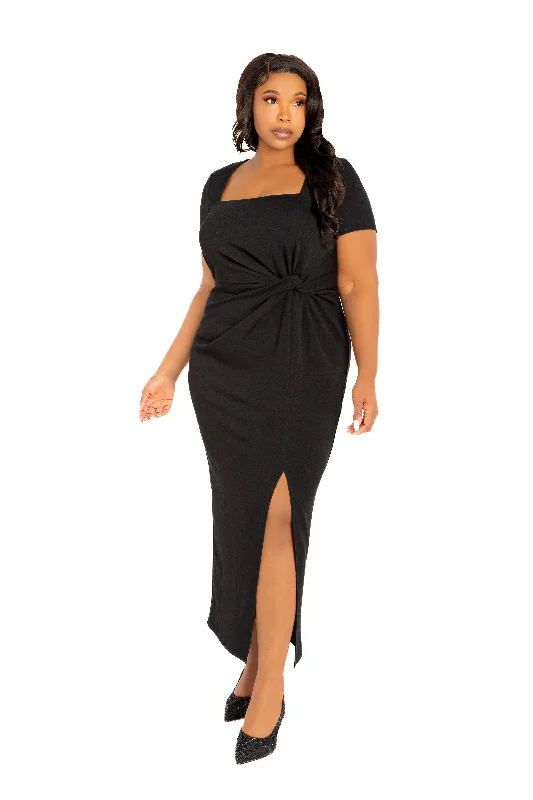 Plus size dresses with sleek lines look modern -Waterproof sandals for women -Plus size midi dresses -Gathered Waist Midi Dress