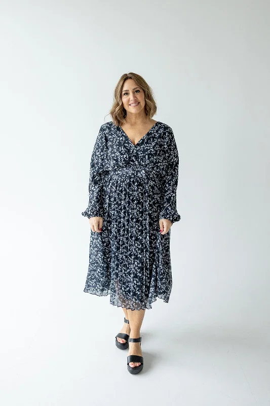 Plus size dresses featuring sequined tops glitter bright -High-quality sandals for daily wear -Plus size dresses with chiffon fabric -LONG-SLEEVED BELTED MIDI-LENGTH FLORAL DRESS