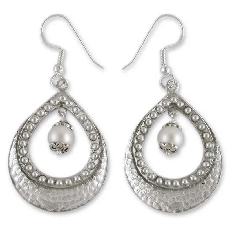 Drop Earrings for Bridesmaids Look -Novica Handmade Grace Pearl Dangle Earrings