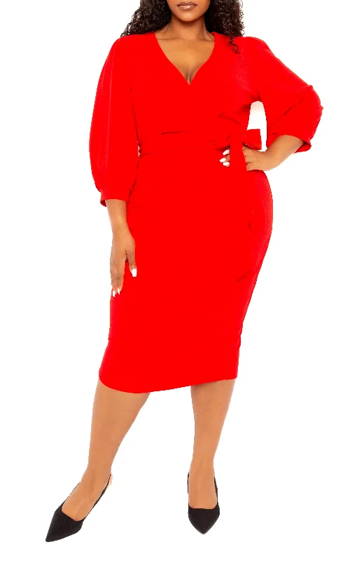 Comfortable plus size dresses for daily wear feel great -Sandals for long walks in the city -Plus size dresses for small waist -Wrap Midi Dress