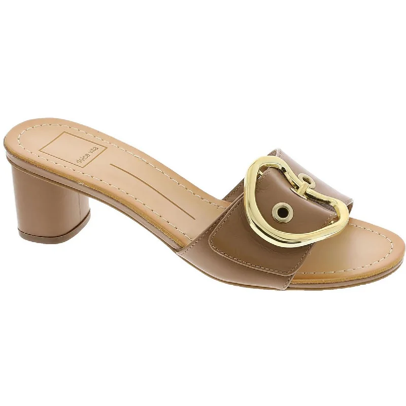 Comfortable sandals for men with velcro straps and soft material construction-Dolce Vita Womens Laika Leather Slip-On Heels